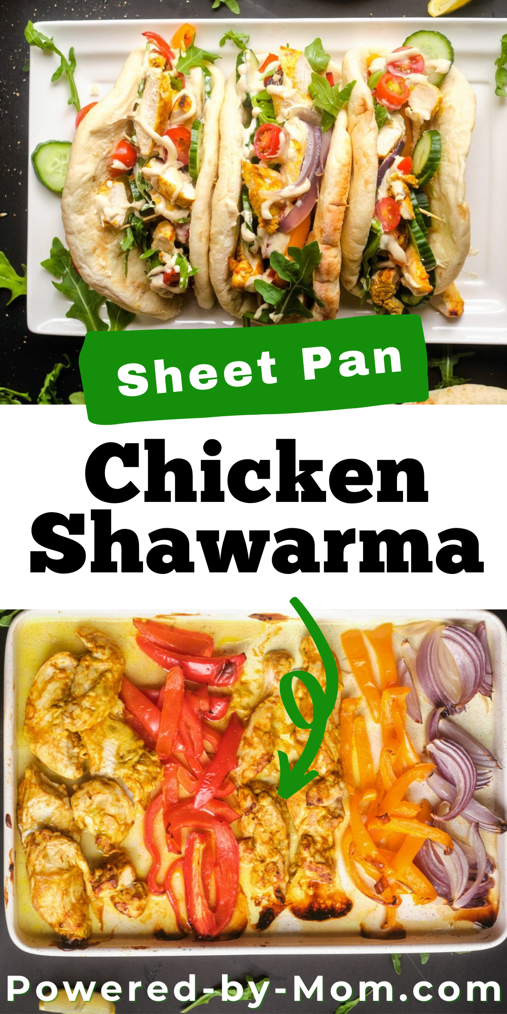 We love delicious and flavourful recipes like this Sheet Pan Chicken Shawarma that warms us up from head to toe in these colder months. We took our Delicious Chicken Shawarma Bowl Recipe and made a few tweaks so that the chicken would stay tender while being cooked in the oven on a sheet pan instead of a skillet. The result was yummy chicken that when put on top of naan or pita, your favourite toppings and finished with our tahini sauce makes one tasty meal!
